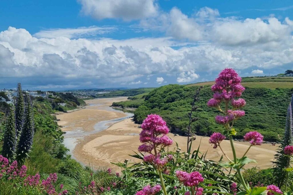 View over the Gannel estuary near Newquay, Cornwall