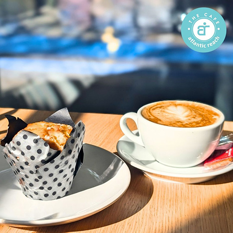 Members meeting for coffee after a workout