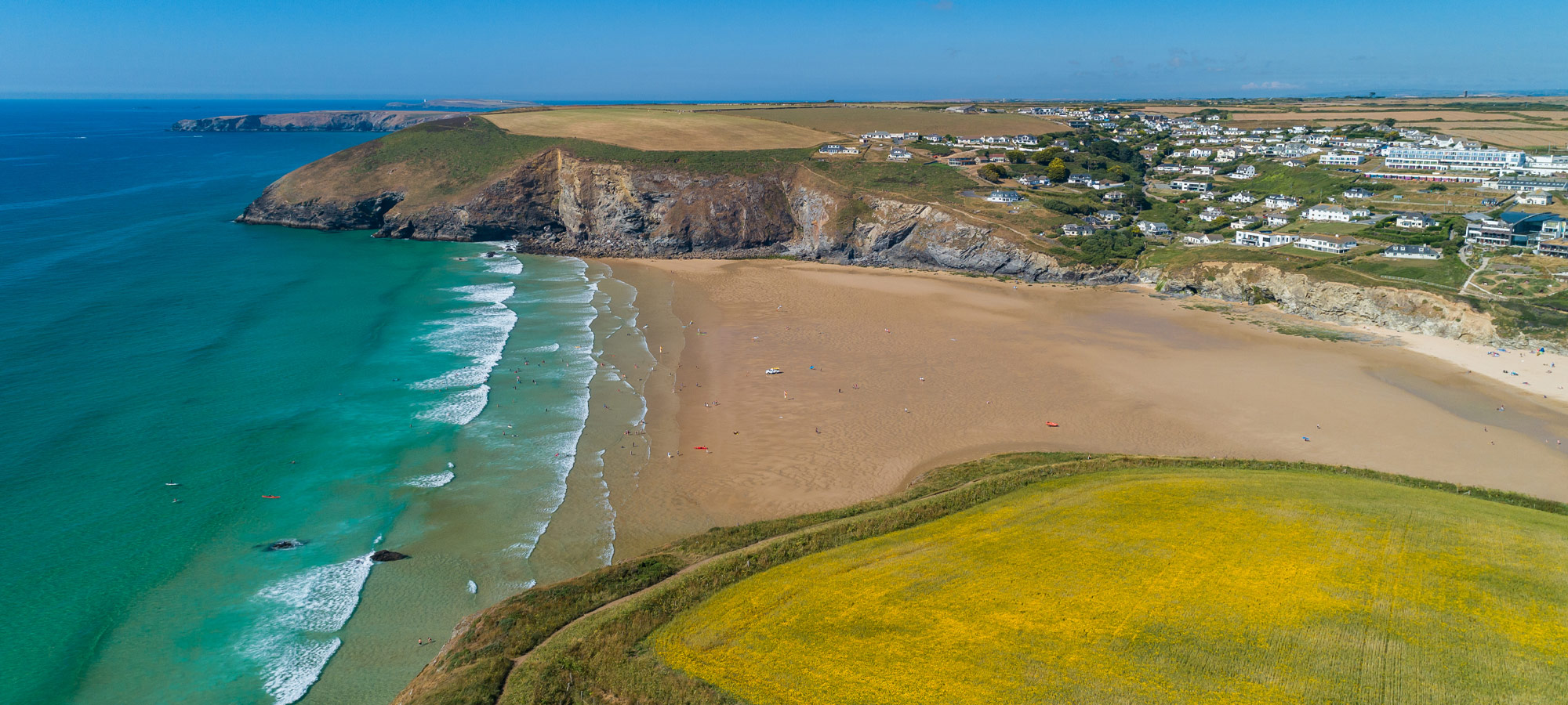 Mawgan Porth beach Cornwall