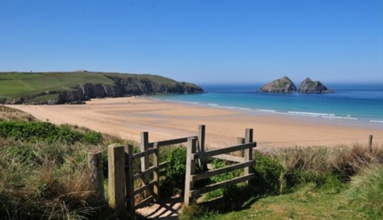 Holywell Bay Cornwall sand dunes