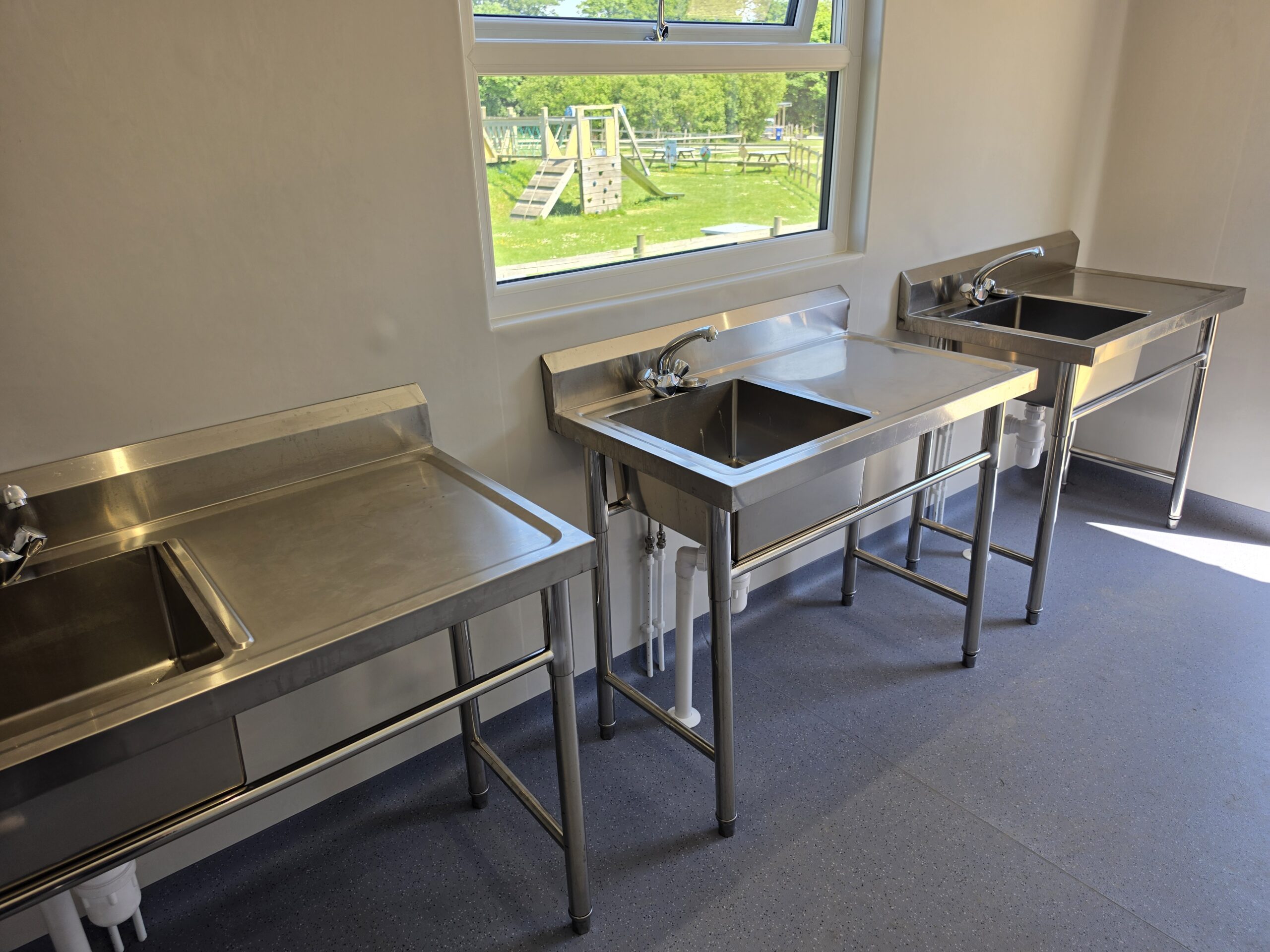 Camper washing up area