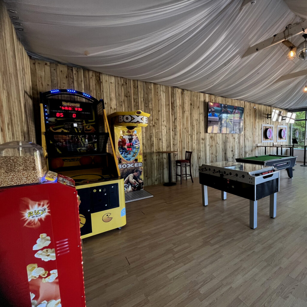Arcade games and table football at The Manor Sports Bar
