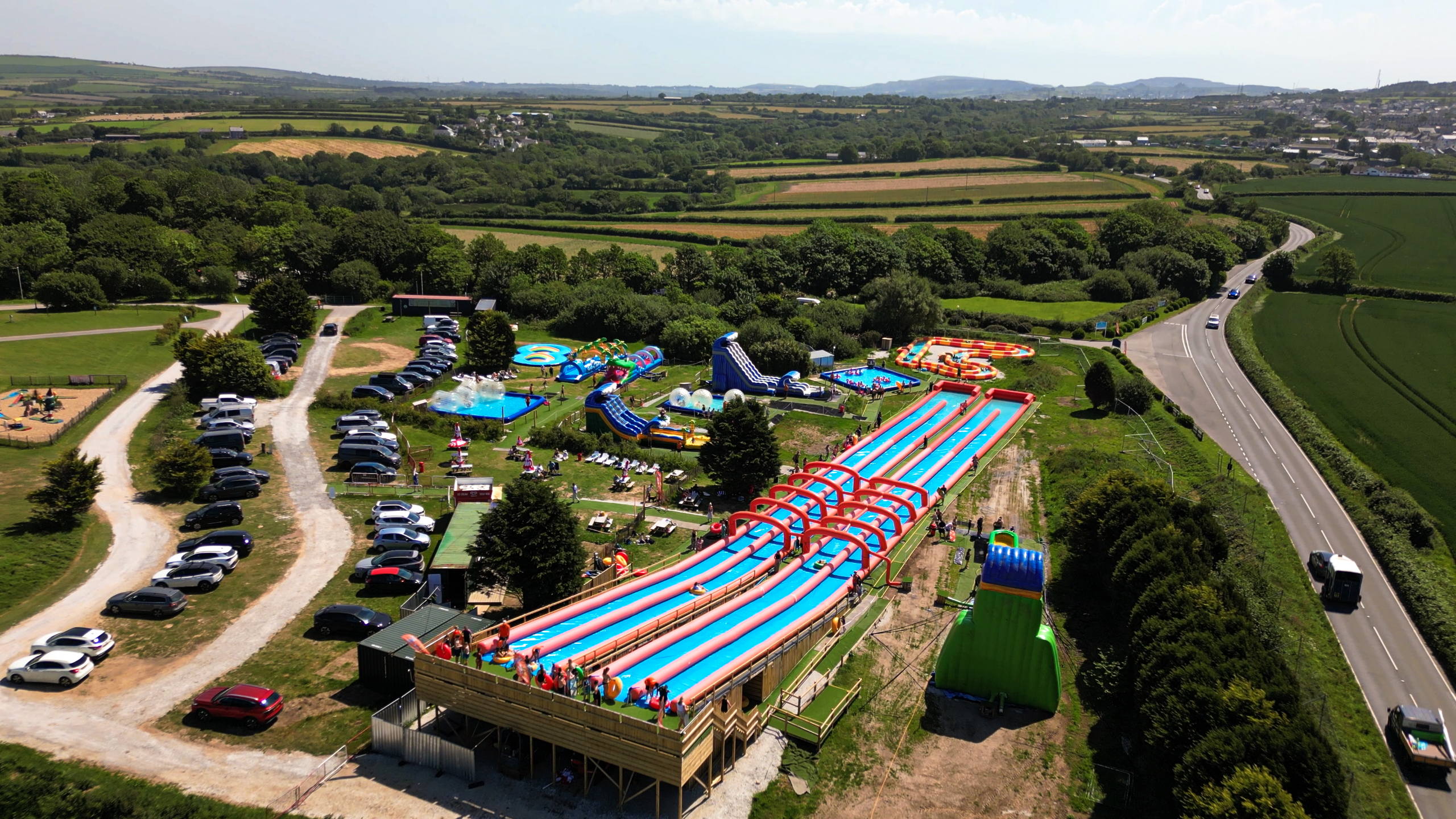 cornwall slip and slide near newquay
