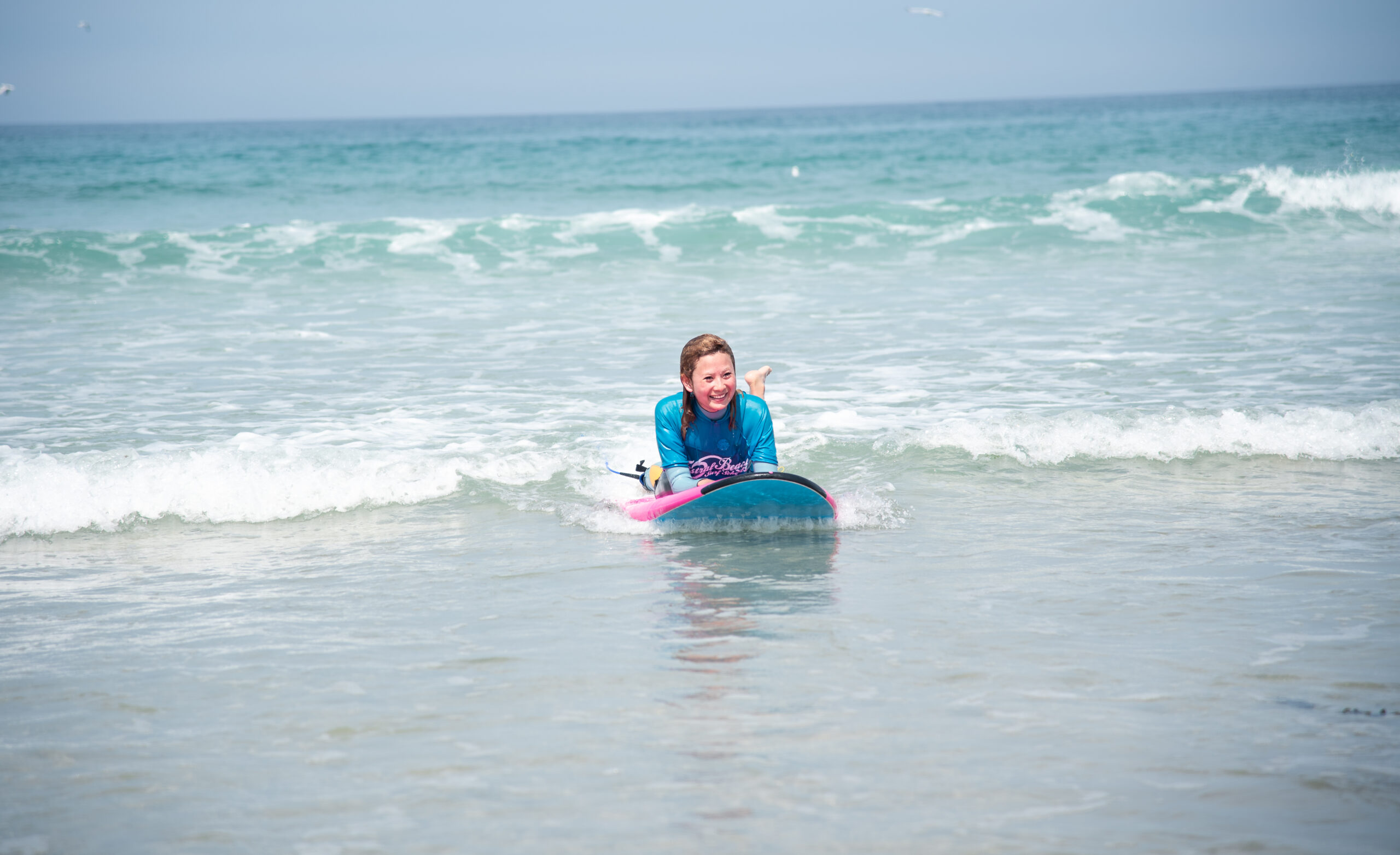 Surfing lessons at Fistral Beach